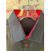 MENS NWOT MEDIUM? CHEST 40 BLACK & GOLD W/RED LONG SLEEVE BUTTON FRONT SHIRT