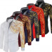 Men Fashion Print Shirt Long Sleeve Button Down Dress Shirt Casual Top Clubwear
