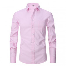 Mens Dress Shirts Clothes Long Sleeve Formal Business Work Pocket Casual Shirts