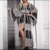 Women's 2023 Pretty Diamante 2 Pcs Long Evening Dress Prom + Kimono Cardigan 276