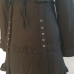 Gothic Lolita Long Sleeves Black Dress Lace Up Ruffle Eyelets Heart Buckles
