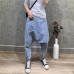 Women Casual Jeans Loose Harlem Denim Drop crotch pants Baggy trousers Retro
