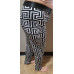 Plus Size Rich Monogram Print Legging Pants with Elastic Waistband