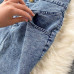 2023 New Women Jeans Vest+Skirts Sets Straps Tops Buttons Denim Skirt Suits