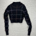 Womens Mock Neck Rib Knit Cropped Pullover Sweater Multicolor Black